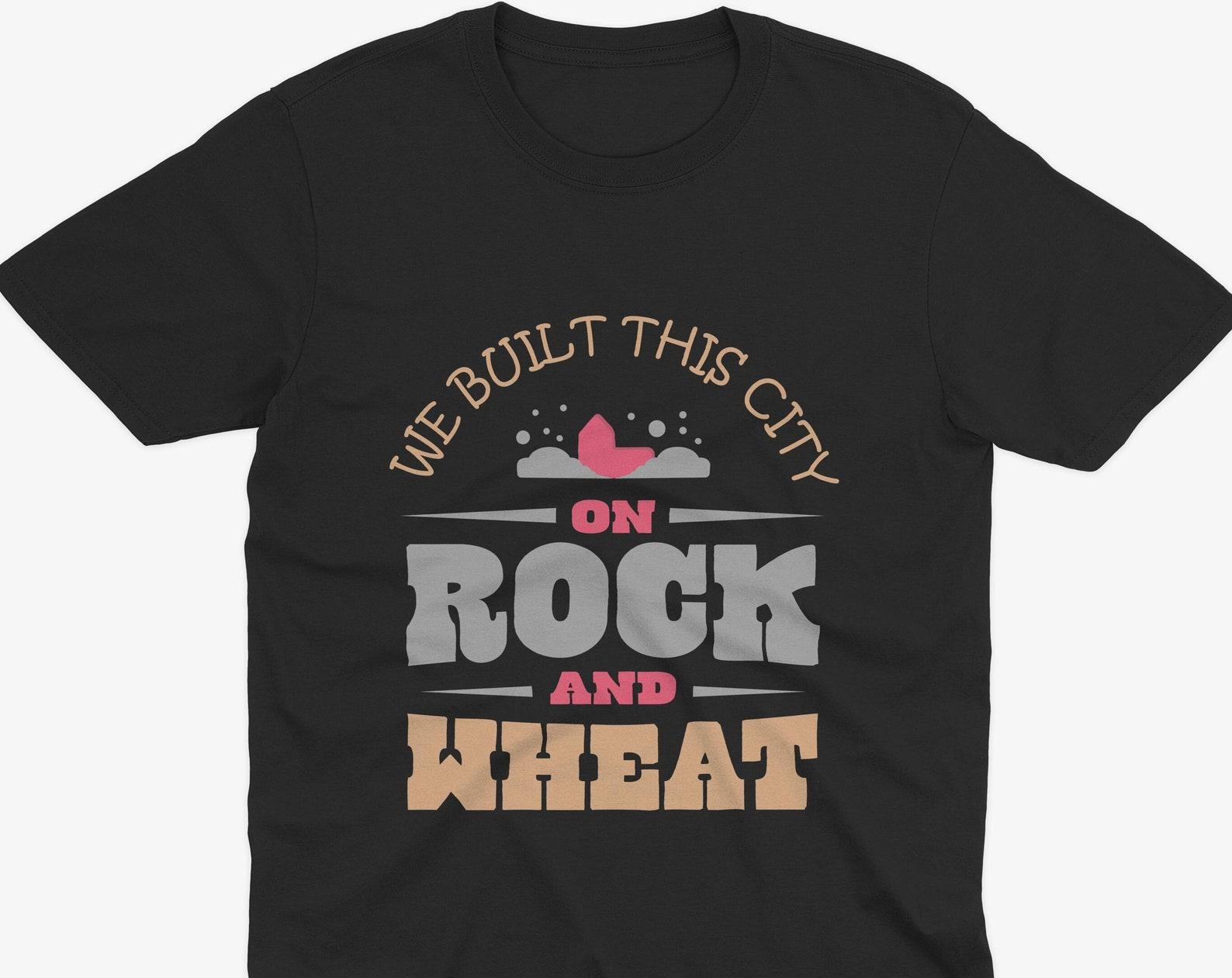 We Built This City On Rock & Wheat, Funny Catan T-Shirt, Catan T-Shirt, Board Games, Settlers of Catan, Board Games T-Shirt, Catan Resources 4XL