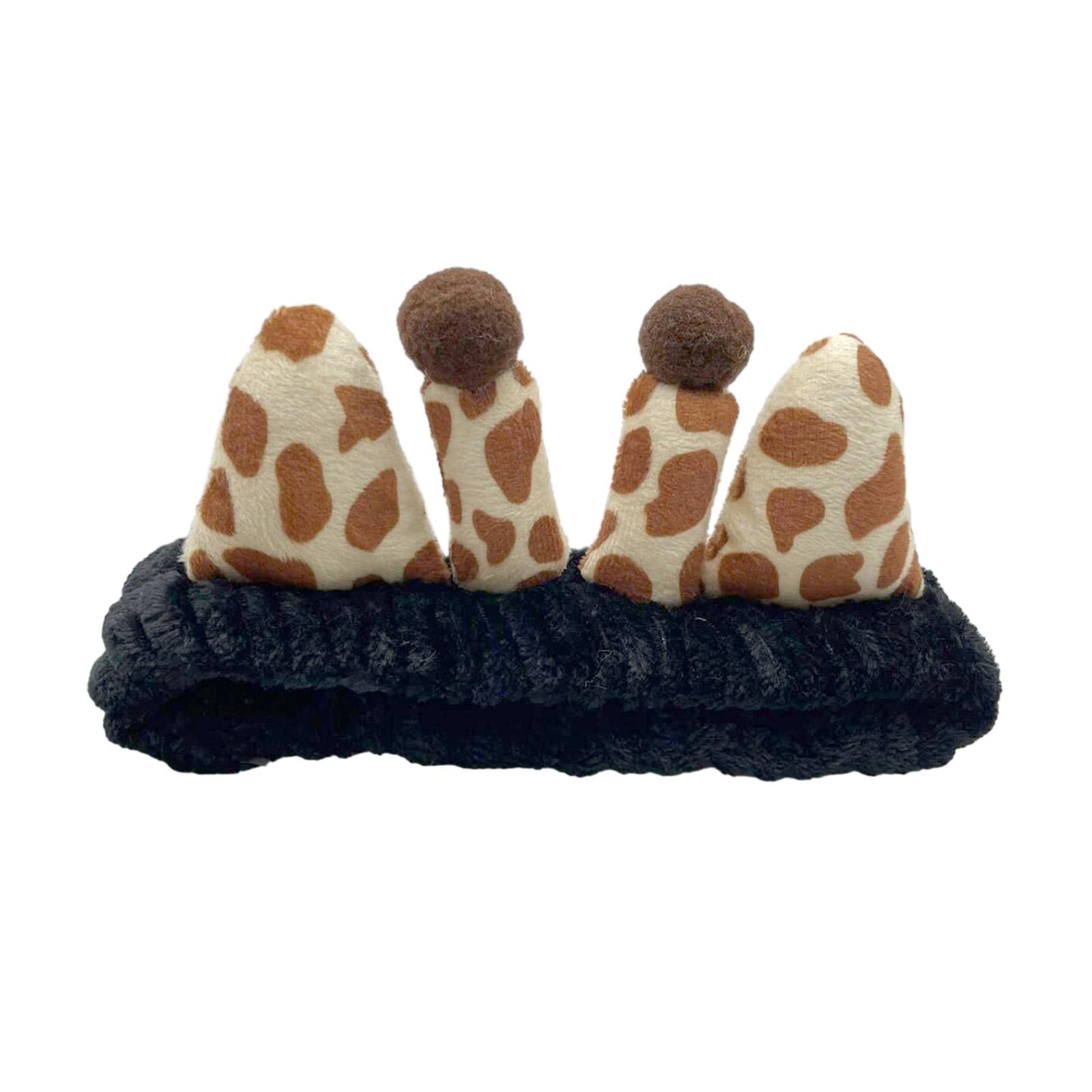 

Unisex Giraffe Shape Headbands Elastic Makeup Headband Stretch Soft Yoga Sports Washing Face Hair Holders Non-slip