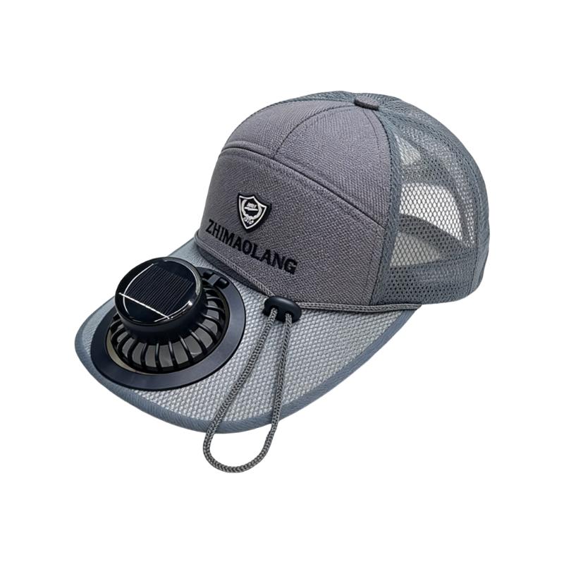 

Sun Visor Hats with Fan,Solar Powered Cooling Baseball Chapeau Breathable UV Protection,USB Charging for Men Women Unisex One Size сірий