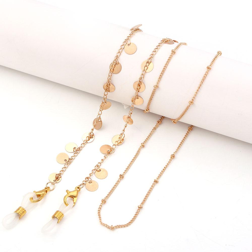Modische Metall Brillen Kette Sonnenbrillen Lese Brillen Kette Perlen Brillen Kette Anti-Verlust Brillen Lanyard Kette Damen Brillen Kette