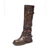 Augustine Brown Boots New Autumn Prairie Western Boots Vintage Pile Martin Knight Boots