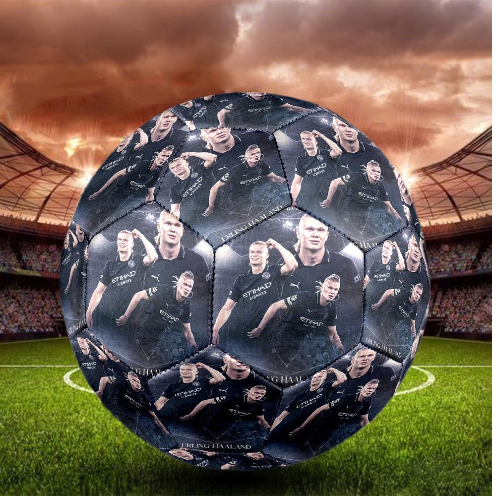 Erling Haaland Size 5 Football High Elastic Soccer Ball For Outdoor Competition Daily Training Play