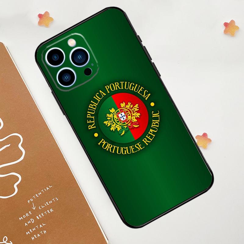 Portugal Flag Phone Case For iPhone 17 Pro Max 14 11 15 16 Pro Max 13 12 mini 16 Plus 16e 17 Air Funda