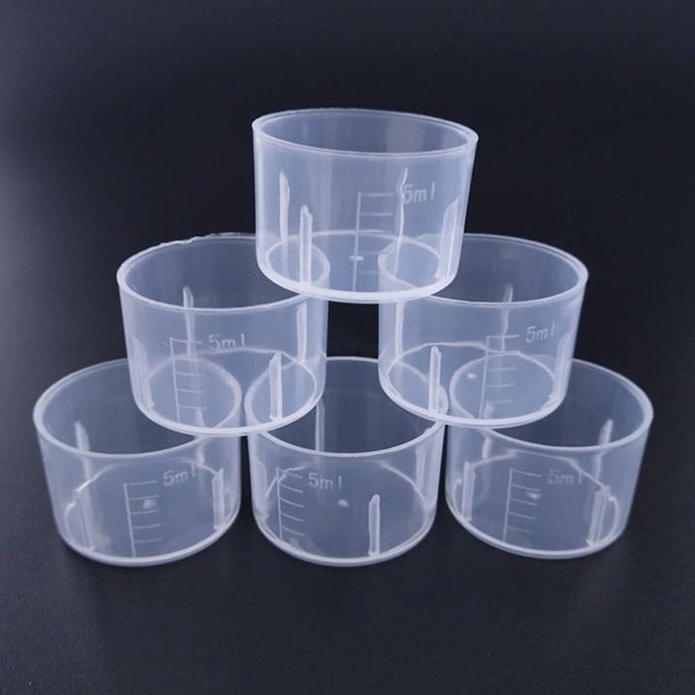 100 ks plastových odměrek 5ml pro umělecké a řemeslné projekty, nové