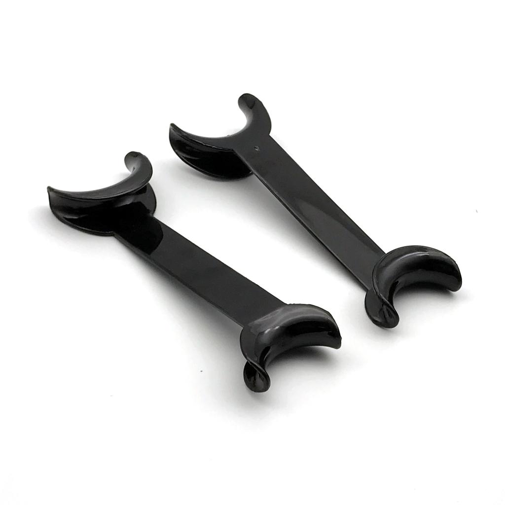 4 szt. Dental dwugłowy w kształcie litery T wewnątrzustny rozwieracz wargi otwieracz czarny zwijacz stomatologiczny Dental otwieracz do ust