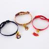 Adjustable Pet Collar With Polka Dot Cute Animal Charm Bell Cotton Cats Dogs Rabbits Bears