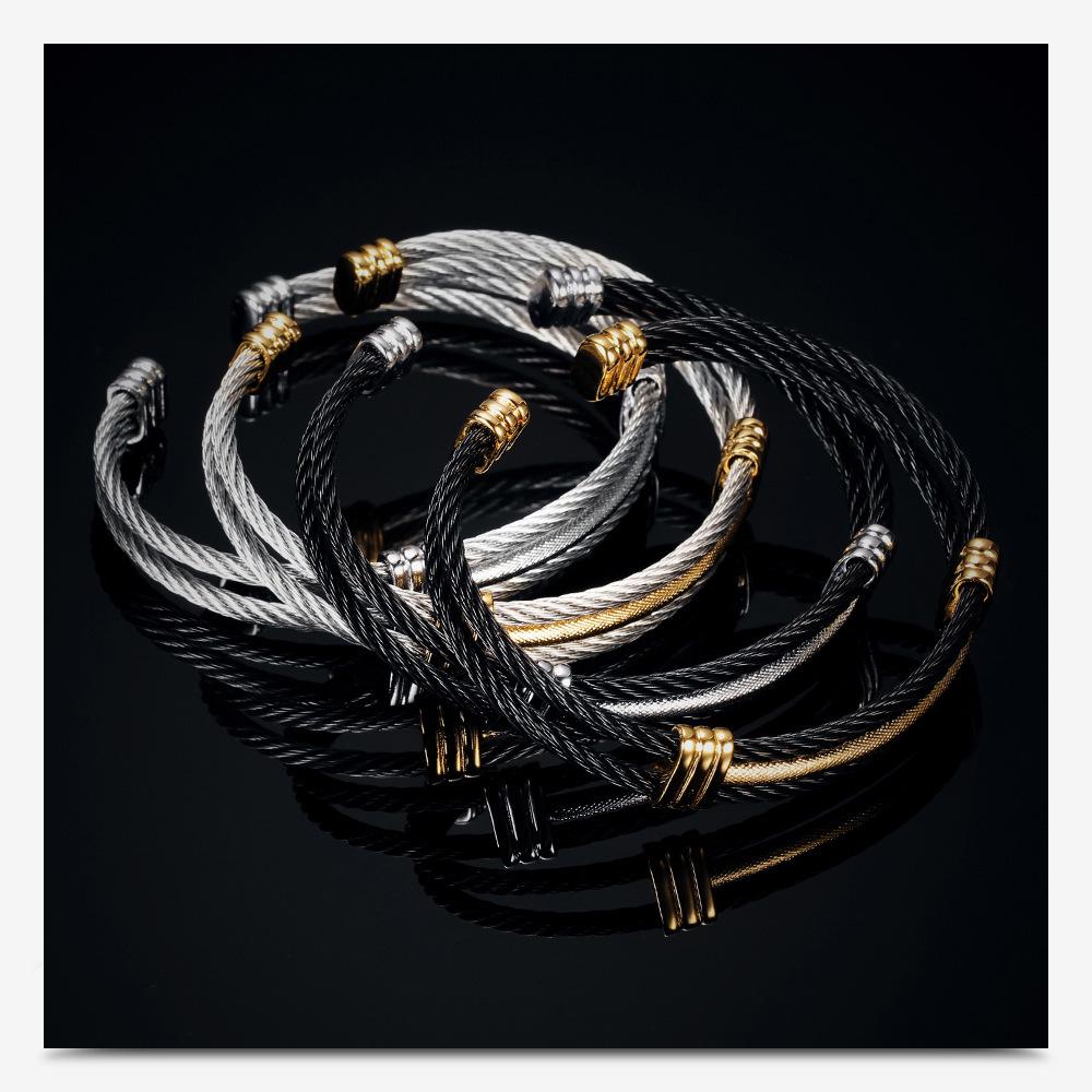 European & American Stainless Steel Two-Tone Woven Bracelet - Versatile Women's Accessory (10MM)