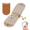 Faltbarer Cribbage-Spielbrett mit Metallstiften Tragbares Leder-Cribbage-Brettspiel-Set Einzigartiges 2-Spuriges Cribbage-Brett Langlebig