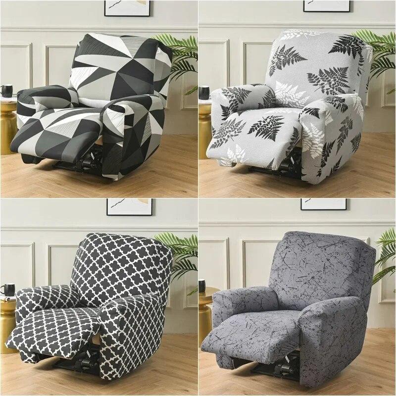 Nordic Geometric Recliner Sofa Cover Elastic Floral Single Armchair Sofa Slipcovers Lazy Boy Relax Chair Cover Sofa Slipcover