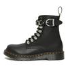 Dr. Martens 1460 Cuero Cadena Hebilla Metálica Botines Cortos Botas de Mujer Negro 27266001