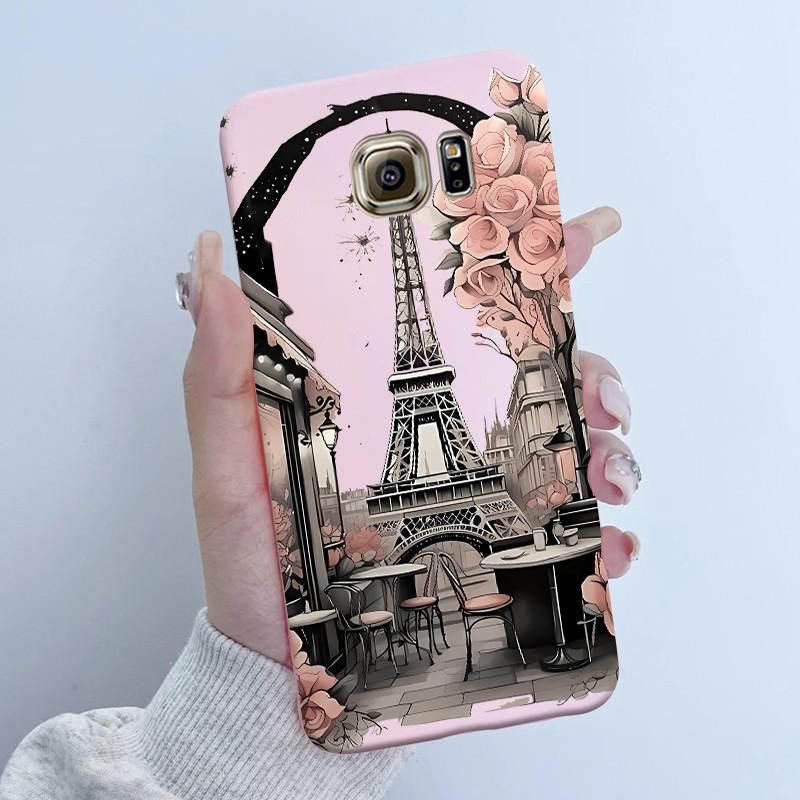 For Samsung Galaxy S6 G920F S6 edge G925F Phone Case Popular Butterfly Flower Girl Design Soft Silicone TPU Back Housing Covers