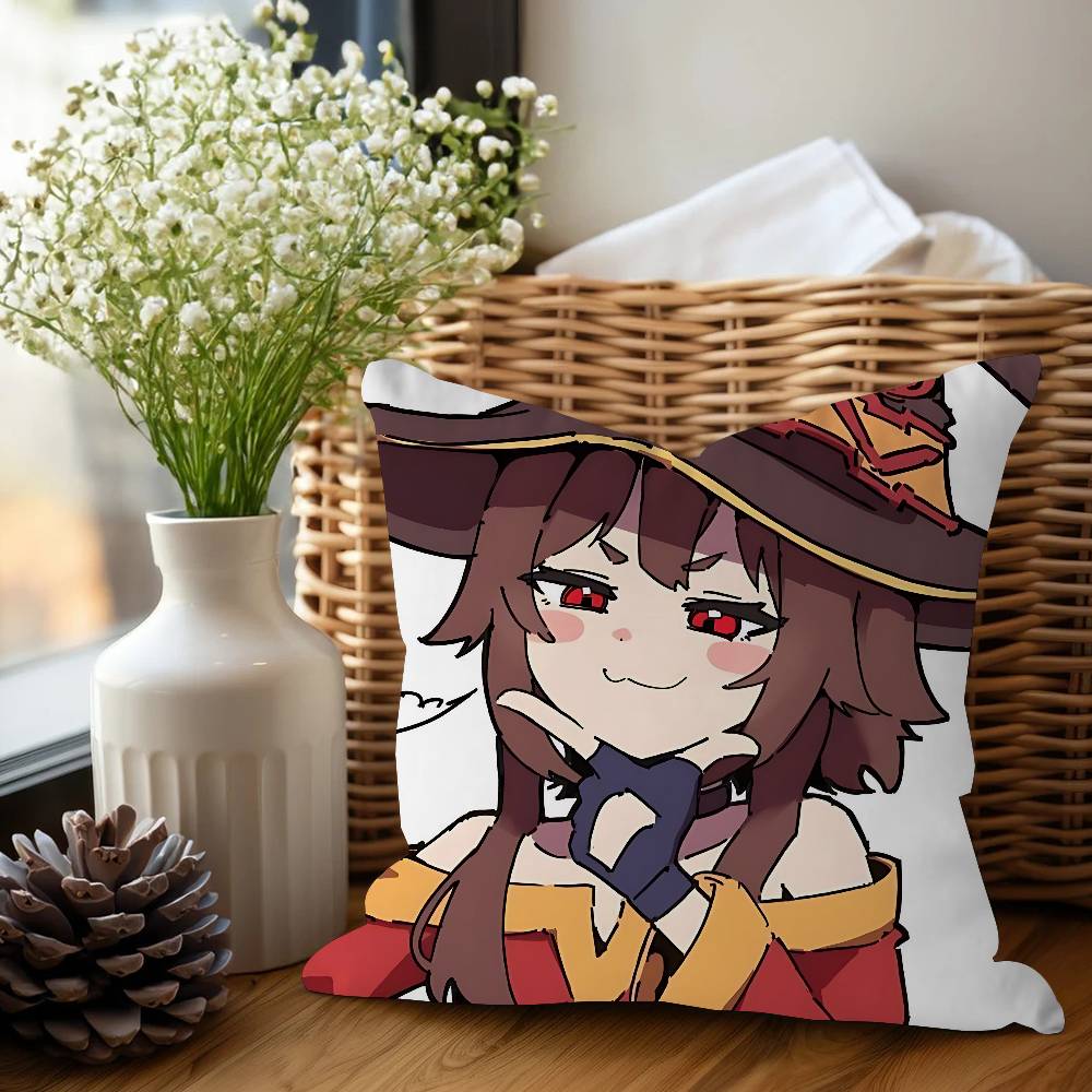 

Konosuba-Аниме-М-Мегумин Наволочка Чехол для подушки Обивка Диван Декоративная подушка Домашний декор Наволочка 16x16Inch