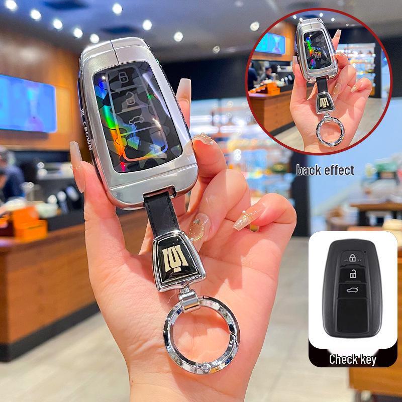 Premium Metal Buckle Full-Cover Key Case for 2024 Toyota Crown Land Cruiser