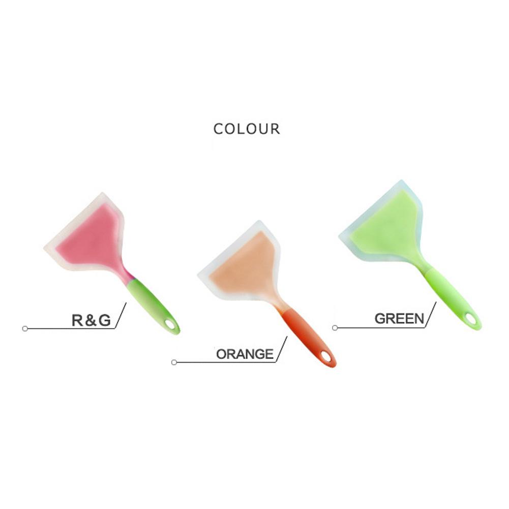 

Silicone Thick Shovel Cream Mixer Waterproof Non-Stick Pan Kitchen Pastry Shovel Green fight red#0