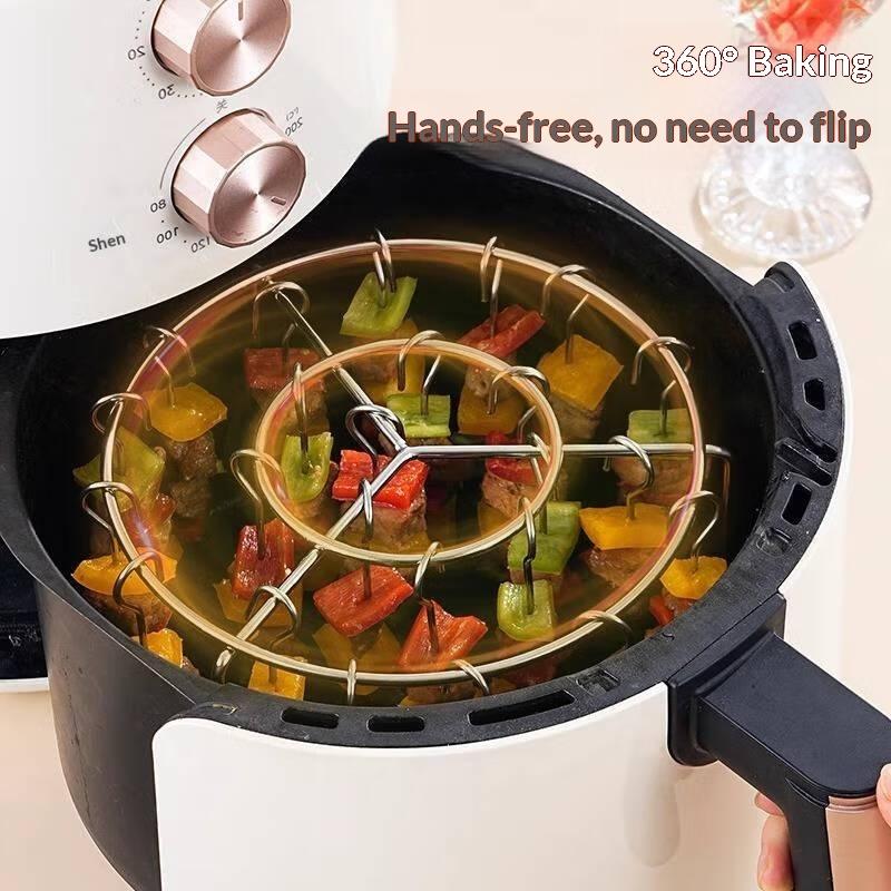 Stainless Steel 24 Skewer Vertical Grill Rack Detachable Bracket Easy Clean for Picnic Camping Grilling Cooking