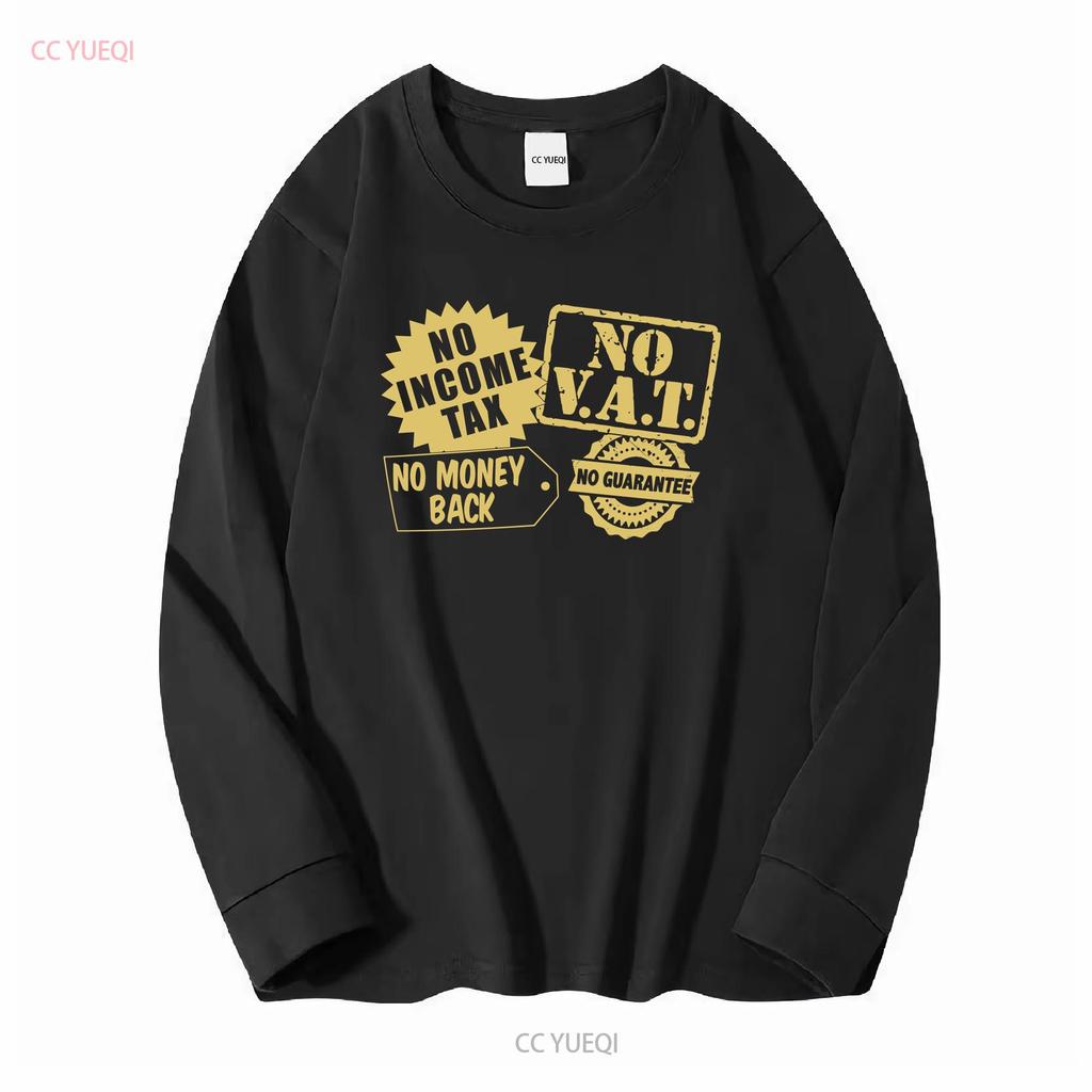 Keine Einkommensteuer Mehrwertsteuer T-Shirt Nur Narren und Pferde Del Boy Rodney Lustiger Witz Vintage Gewaschenes Oberteil für den Alltag Mode homme