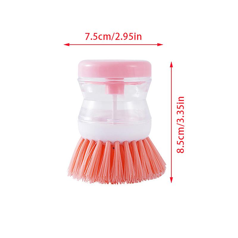 2024  Kitchen Wash Pot Dish Brush Washing Utensils With Washing Up Liquid Soap Dispenser Household Cleaning Accessories