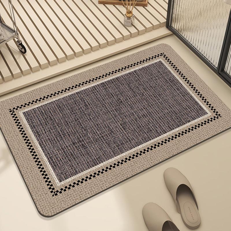 Simple Modern Air-drying and Absorbent Bathroom Floor Mats, Anti-slip Waterproof Carpet Wear-resistant and Dirty-resistant Foot Cushions