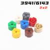 Rainbow Pig MOC Parts 3941 6143 Brick Round 2 X 2 with Axle Hole Compatible Bricks DIY Assmble Building Blocks Particle Kid Toys