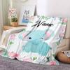 Blankets Children Girls Boys Linen Wool Blankets Personalized Family Friends Flannel Blankets Gifts