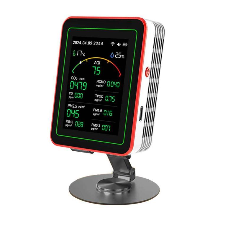 1 Piece Wifi 15 In 1 Tft Display Portable Aqi Pm0.3 Pm1.0 Pm2.5 Pm10 Co Co2 Tvoc Hchc Tester Home Air Quality Monitor