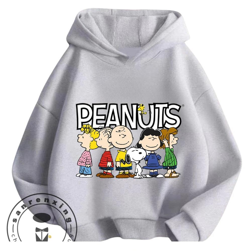 Street Fashion Kids Hoodie Cute Cartoon Graphic Autumn Winter Casual Sweatshirt Snoopy