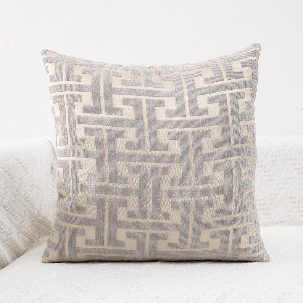 100%Polyester Jacquard Pillowcase Geometric Patterned Sofa Lumbar Pillow Covers For Spring, Summer, Autumn, And Winter Seasons