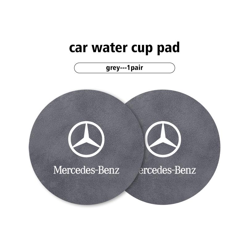 CRR1 Car Coaster Cup Slot Pad Suede Anti-Slip Interior Water Cup Mat For Mercedes Benz AMG A C E S G Class W201 W210 W108 W204 W205