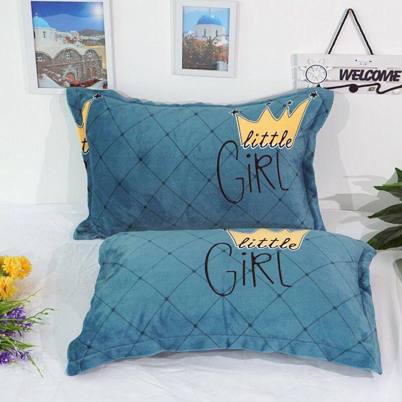 2 Stück/Set Winter Kissenbezüge Mod Kissenbezüge Flanell Bettwäsche Set Weich Warm für Zuhause Kissen Handtuchbezug Bettwäsche