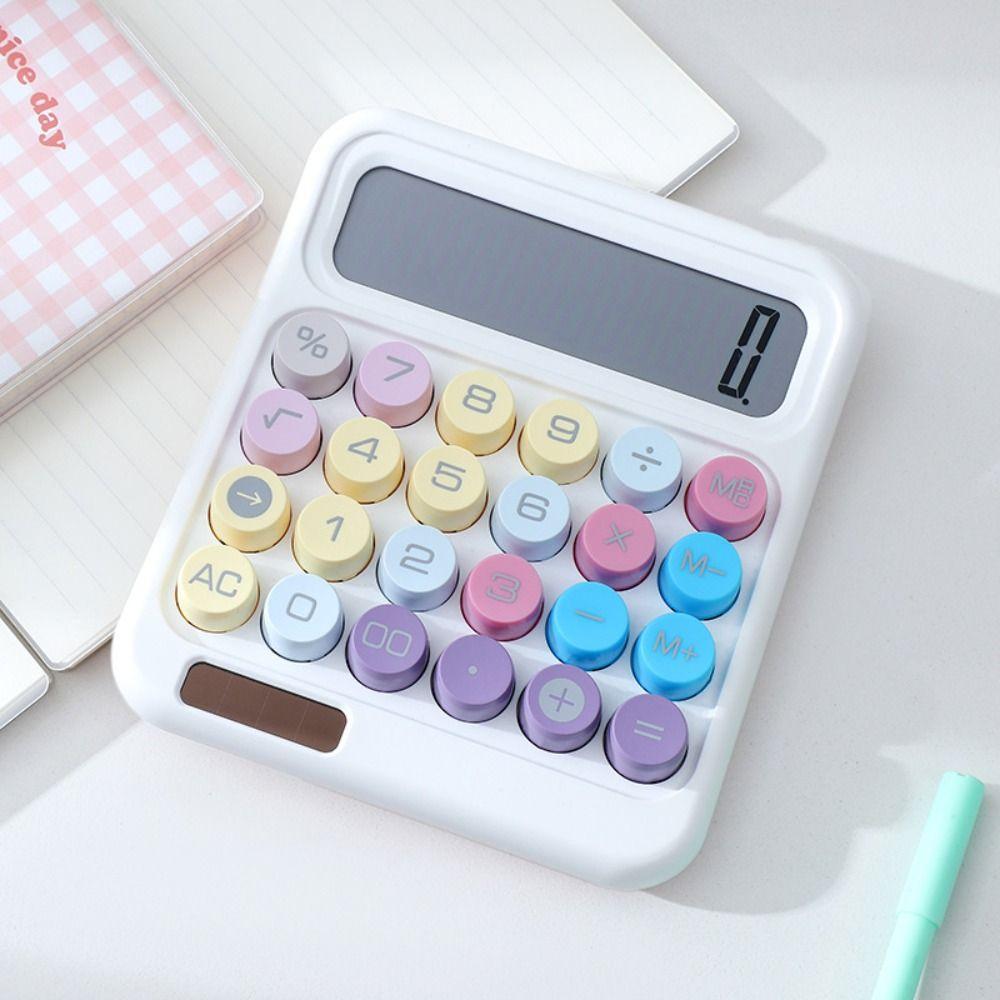 High Sensitivity Button 12 Digit Calculator Candy Colored Calculator  Student Stationery