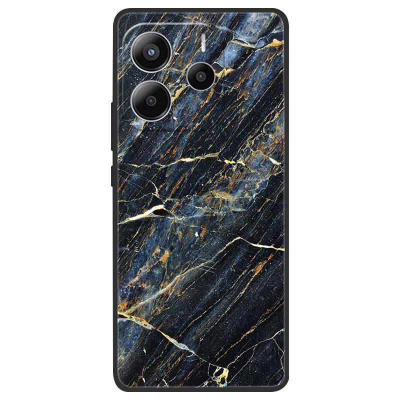 For Xiaomi Redmi Note 14 5G Case Soft TPU Marble Silicone Phone Cover for Coque Redmi Note 14 5G Global Cases Black Bumper Funda