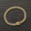 BB237 6mm Brass Cubic Zircon Cuban Bracelet Fashion Women Chain Bracelets