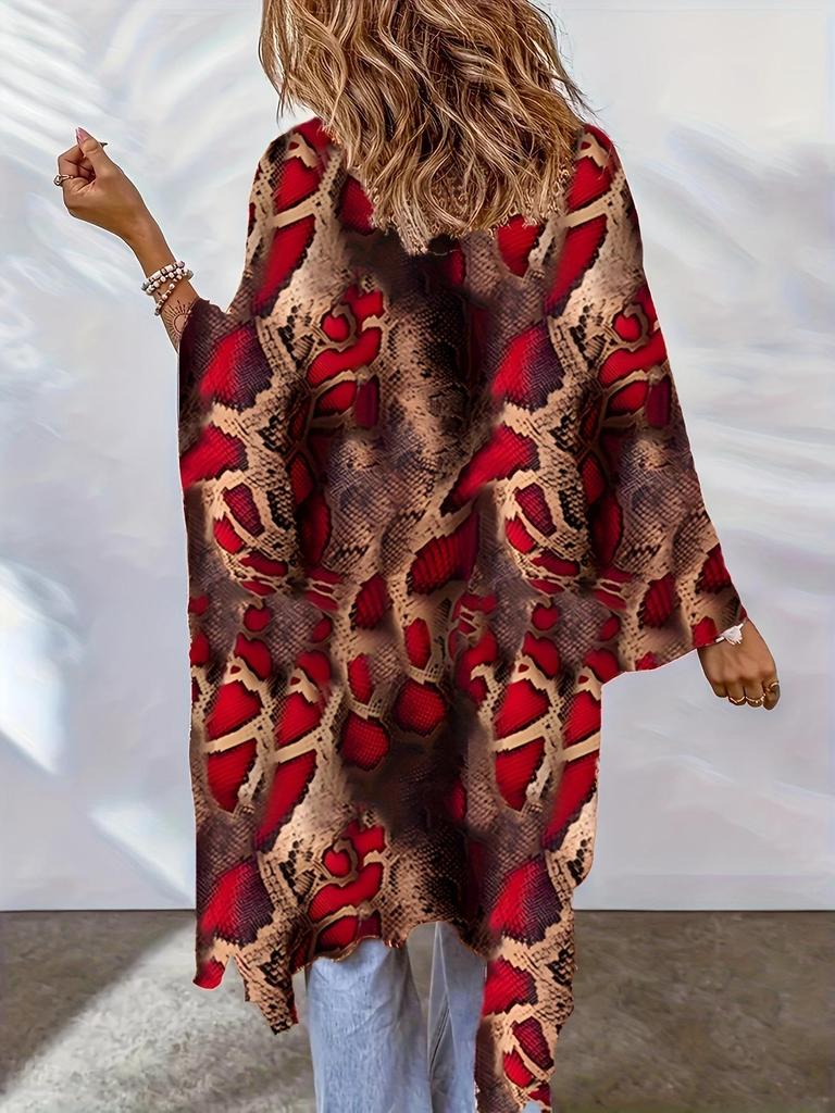 Women's Bohemian Aztec Print Cardigan Cloak - Spring/Autumn Collection