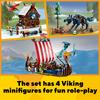 LEGO Creator Viking Ship and Midgard Snake 31132 Building Toy Set for Boys and Girls Kids Ages 3-in-1 9+ (1,192 Pieces)
