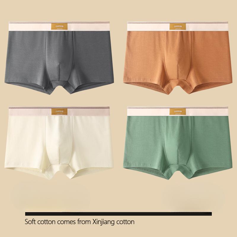 Herren Unterwäsche Hombre Slips Boxershorts Bequeme Atmungsaktive Baumwollunterwäsche Sexy Unterwäsche Einfarbige Boxershorts