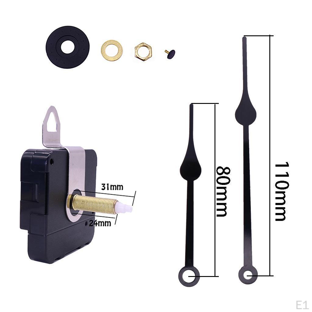 Clock Movements 2 Hands Long Shaft Repair Parts for Quartz Wall Wooden