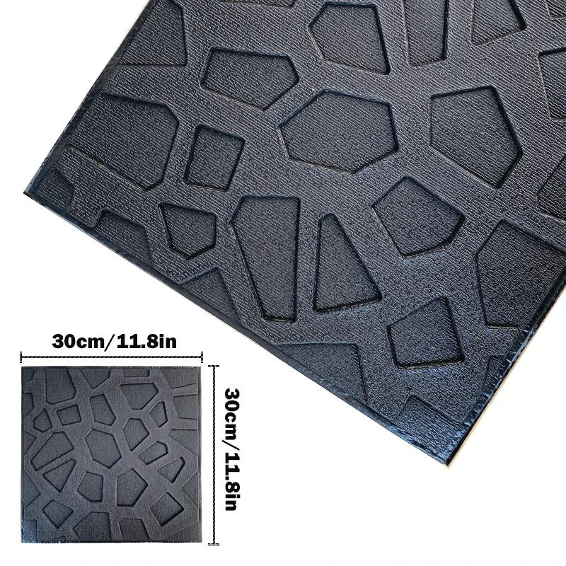 12 piezas Pegatinas de Pared 3D Paneles Decorativos Adhesivos de Espuma Decoración Hogar Dormitorio Sala de Estar Baño Niño Creativo Papel Pintado Impermeable