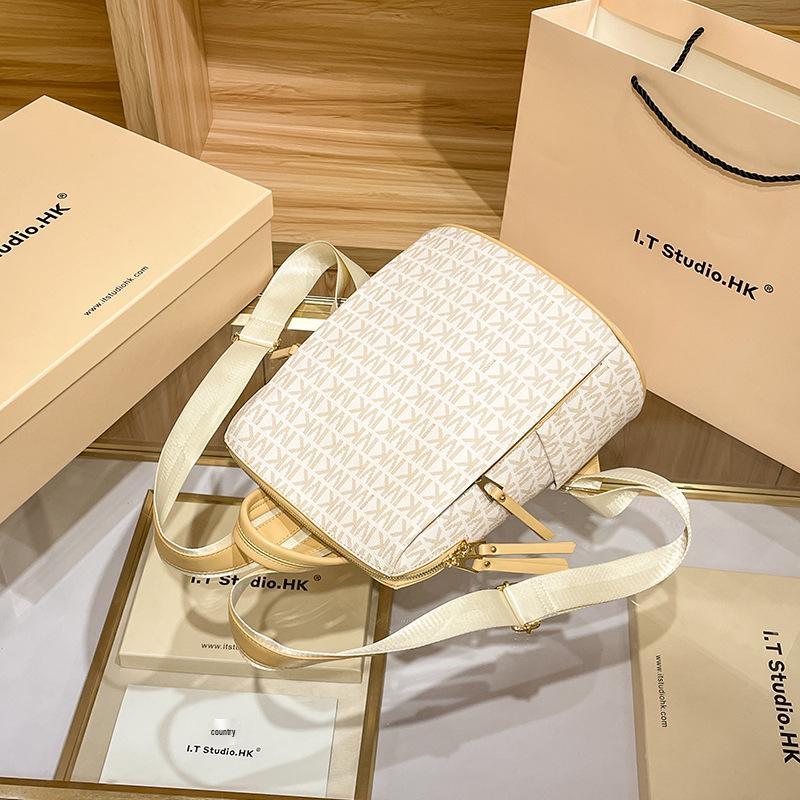 Hong Kong Genuine Leather Women's Backpack 2025 - New Summer Fashion, Large Capacity for Travel & School