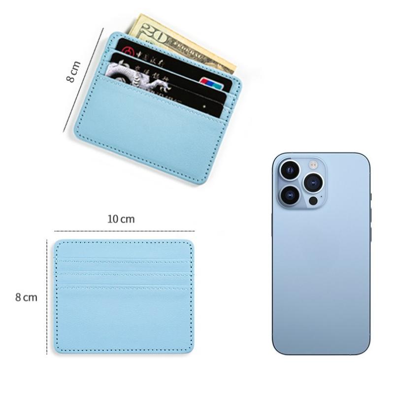 Ultra-thin PU Leather Mini Wallet Slim Credit Card Holder 4 Slots for Men Women Business ID Case