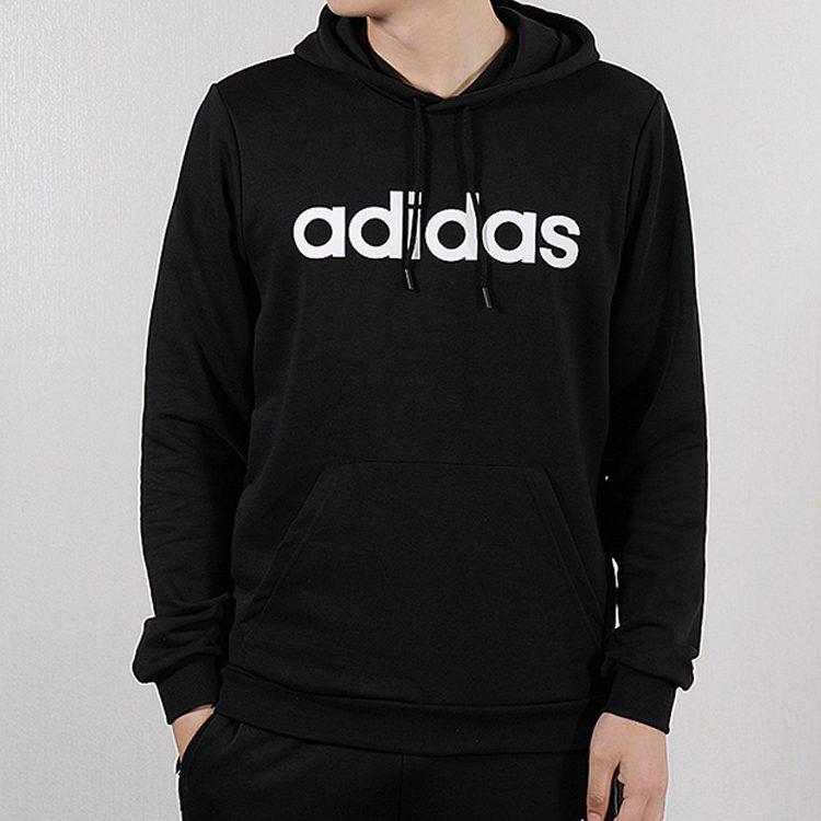 Adidas Sweatshirts Men's Black Hooded Moderate Regular DW8022