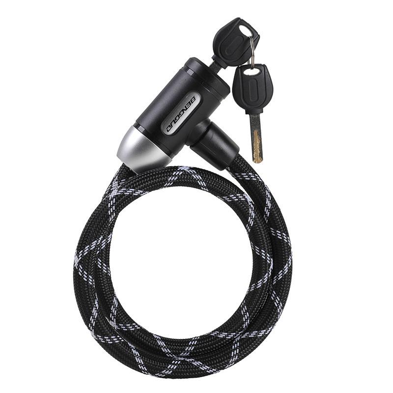 Bike Lock With Nylon Steel Cable For Mountain And Road Cycling Security