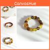 Crystal Womens Trendy Beaded Rings Set Showcasing Rich Colors And Elegant Design