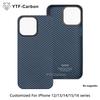 YTF For iPhone 12 Pro Max/13 Pro/14 Pro Max/15 Pro Max/16 Pro Max Genuine Carbon Fiber Aramid Case Ultra Thin Protective Cover