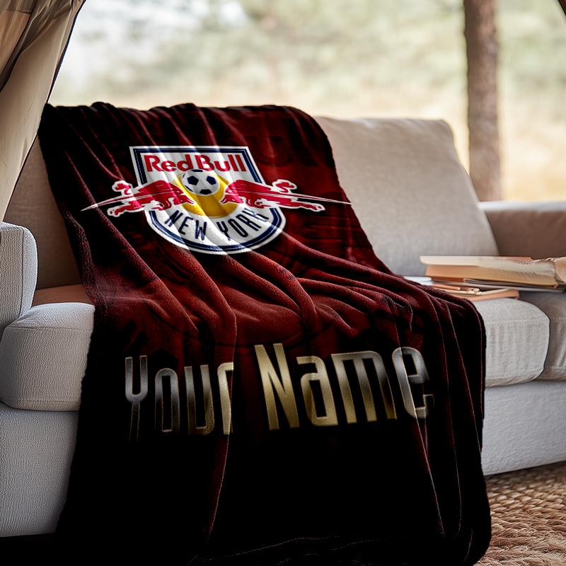 Custom Name RB Leipzig Soccer Team Throw Blanket - Perfect for Couch, Bed, Office, and outdoor Travel - Ideal Gift for Christmas & Holidays