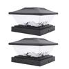 2er-Pack Solar-Pfostenleuchte LED Warmweißes und Weißes Licht Wetterfest Solarbetrieben Terrassen-Zaunpfahlleuchte für Terrasse Veranda