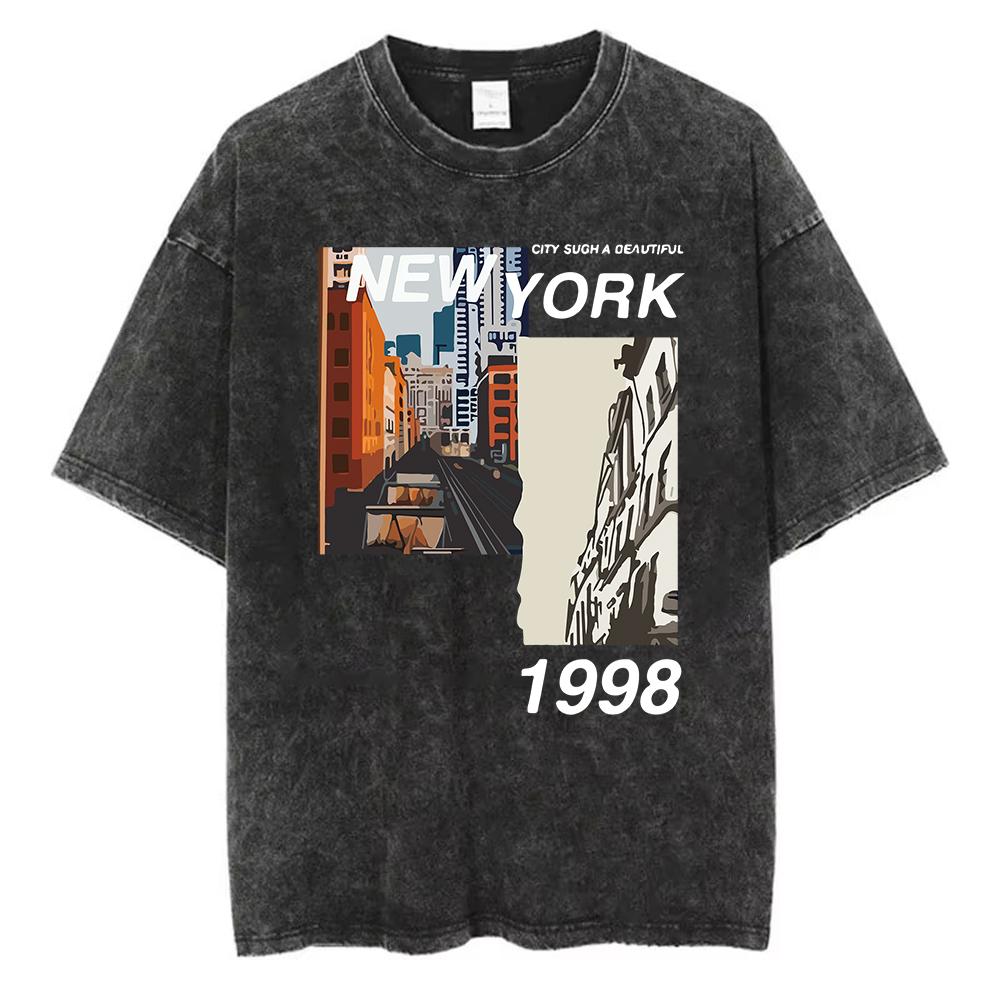 

Christian Summer Womens Washed T Shirt Loose Version Casual T Shirt Cotton Christian Vintage T Shirt YK Harajuku Style Unisex S