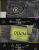 Brand Men's Trendy Elastic Embroidery Slim Straight Jeans