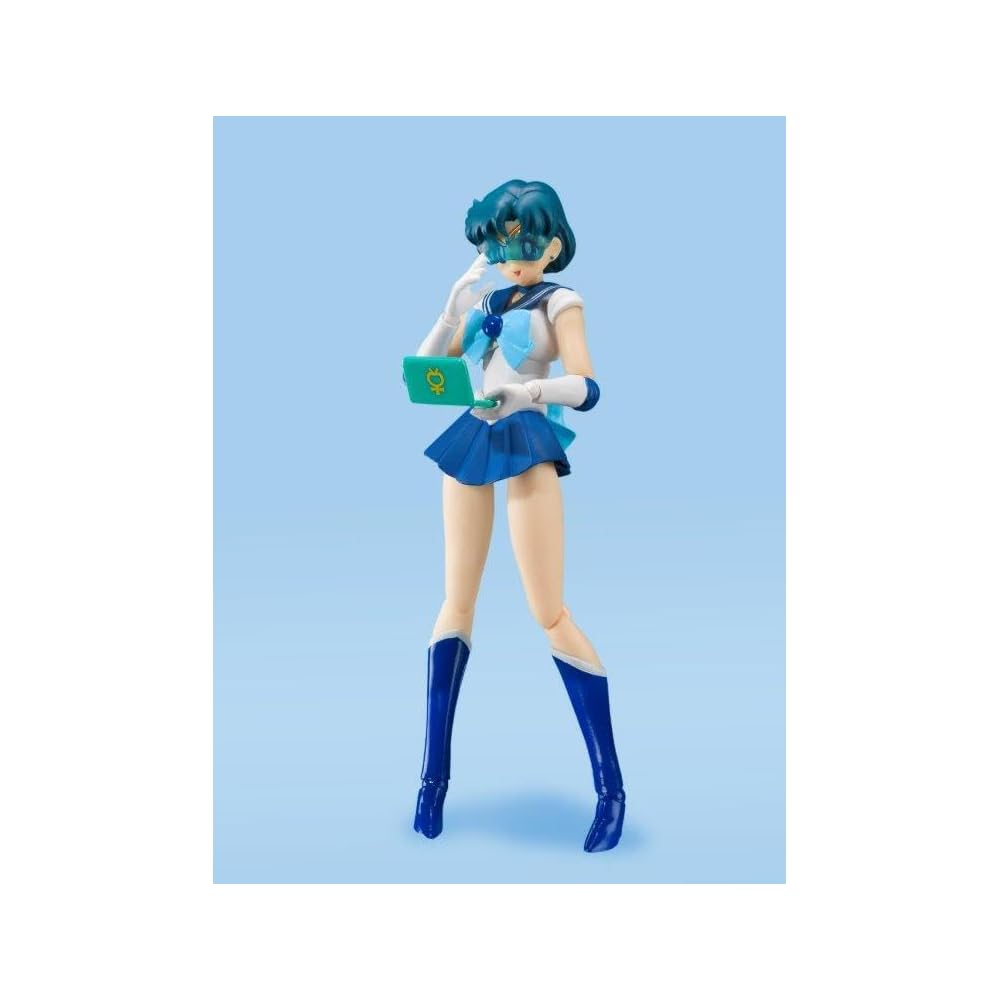 TAMASHII NATIONS S.H. Figuarts Sailor Moon Sailor Mercury Animation Color Edition 140mm PVC Action Figure