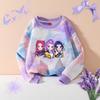 Spring And Autumn Demon Hunter Streetwear T Shirt Girl Cute Anime Print Kid Game Y2K Kawaii Tie-dye Women's Outdoor Pullover Long Sleeve Top Clothes