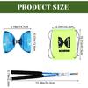 Triple Bearing Diabolo Transparent Chinese Yoyo for Elderly and Kids Fitness, Soft TPU Material, Assorted Colors, 5.78 X 5.03 Inches, Smooth